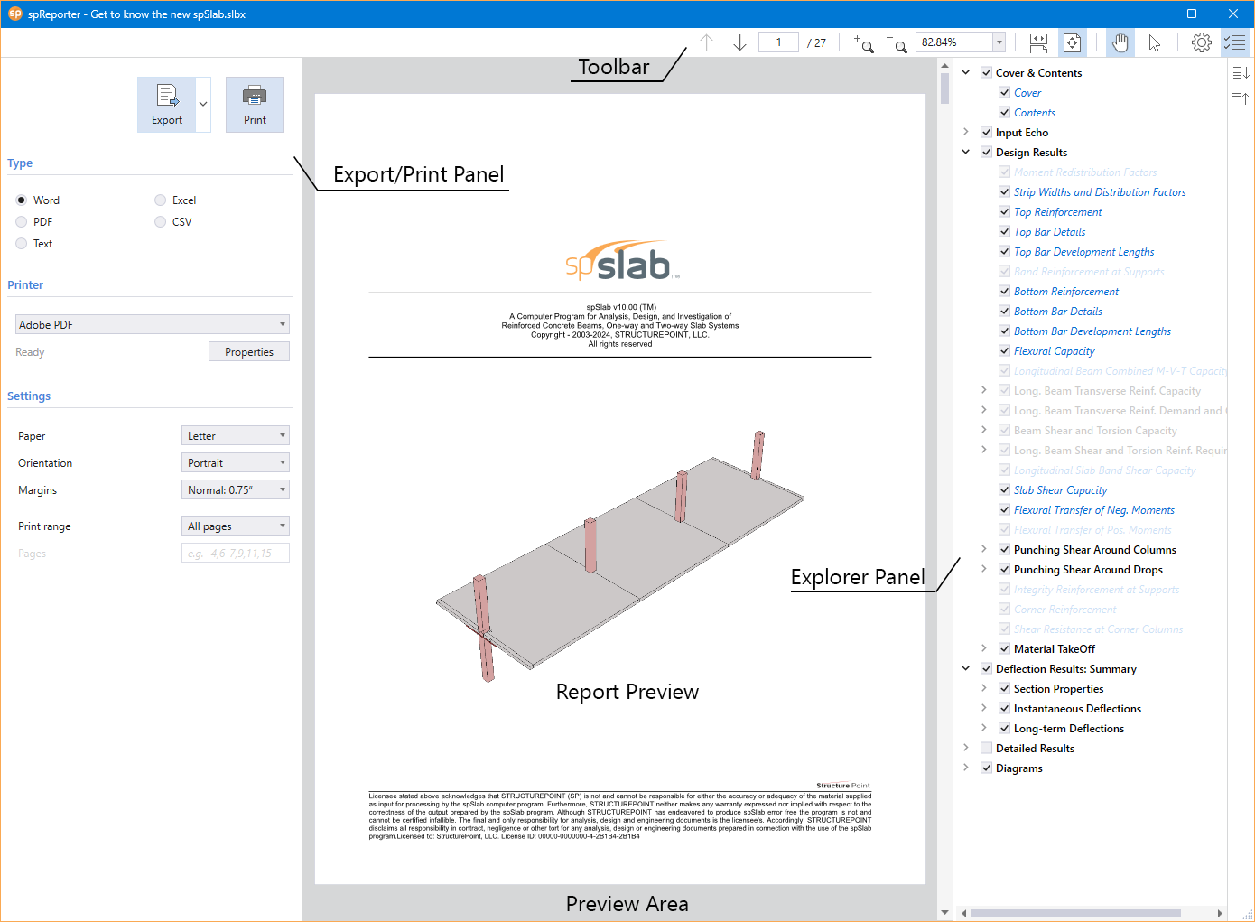 StructurePoint - spSlab Features