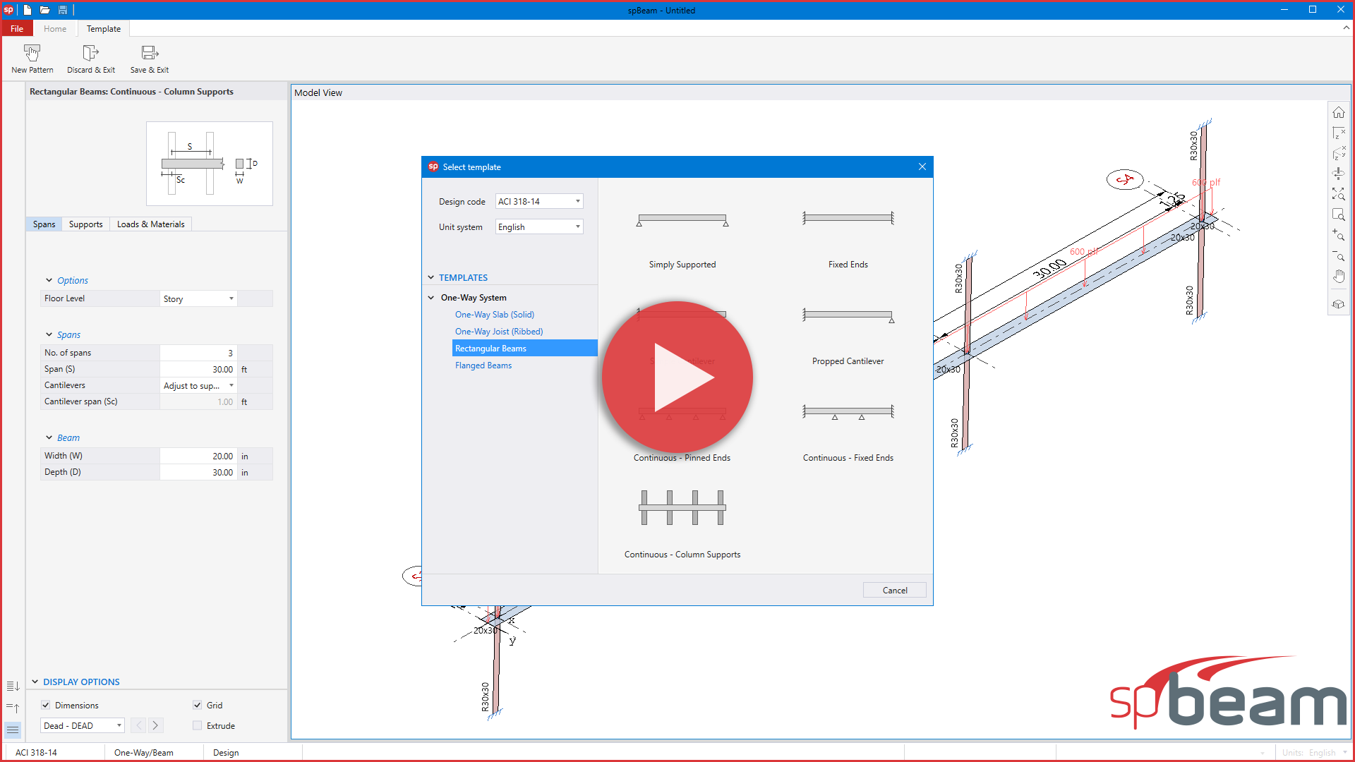 spBeam Templates Module