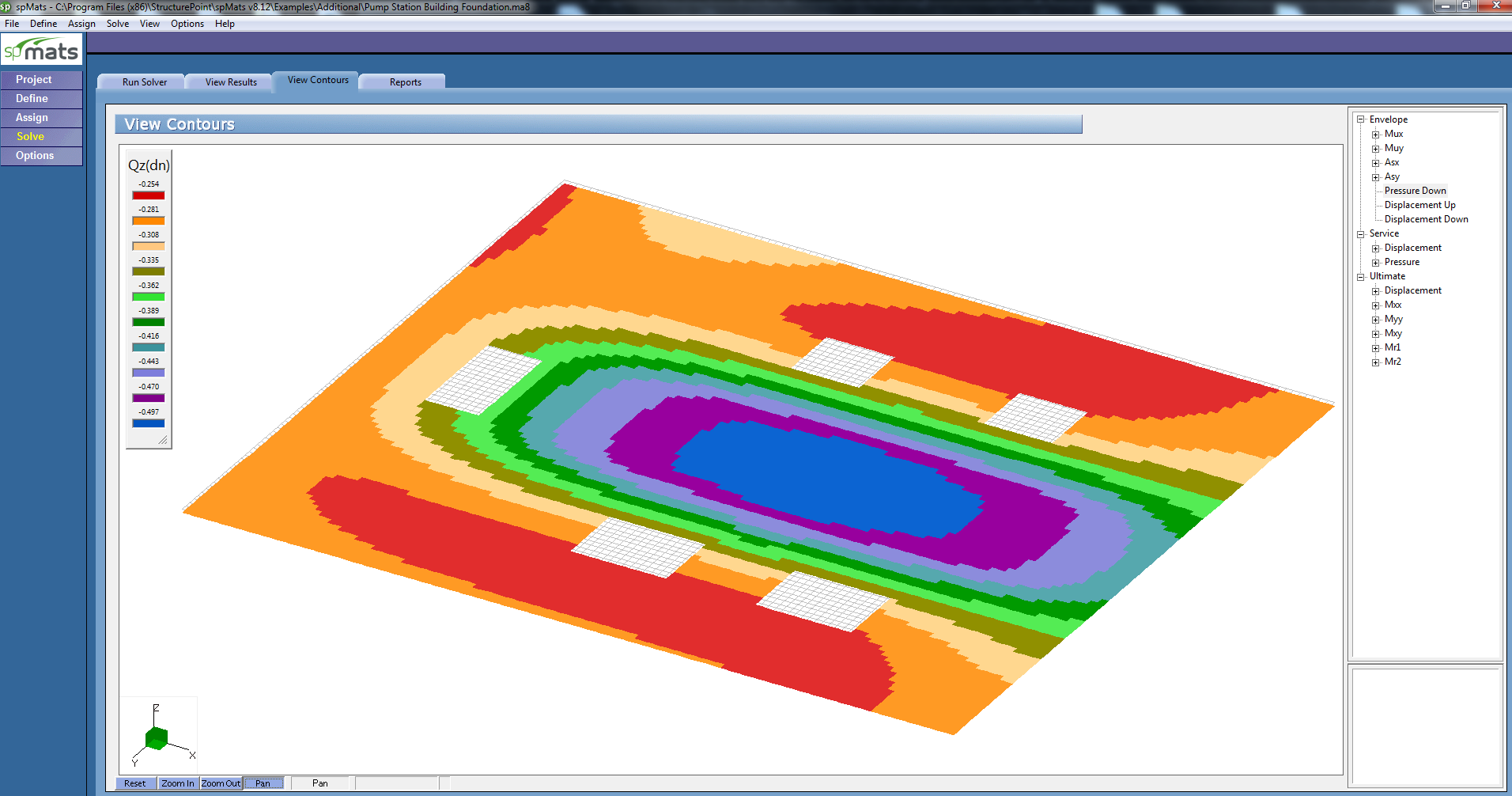 Concrete Foundation Soil Pressure Contour Concrete Foundation Soil Pressure Contour